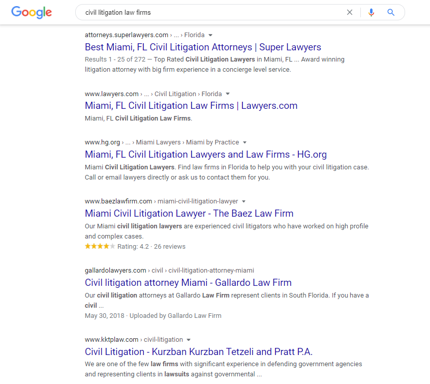 Organic Rankings in Google Search